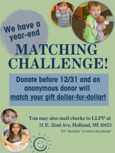 Matching donor challenge social media piece from LLPP